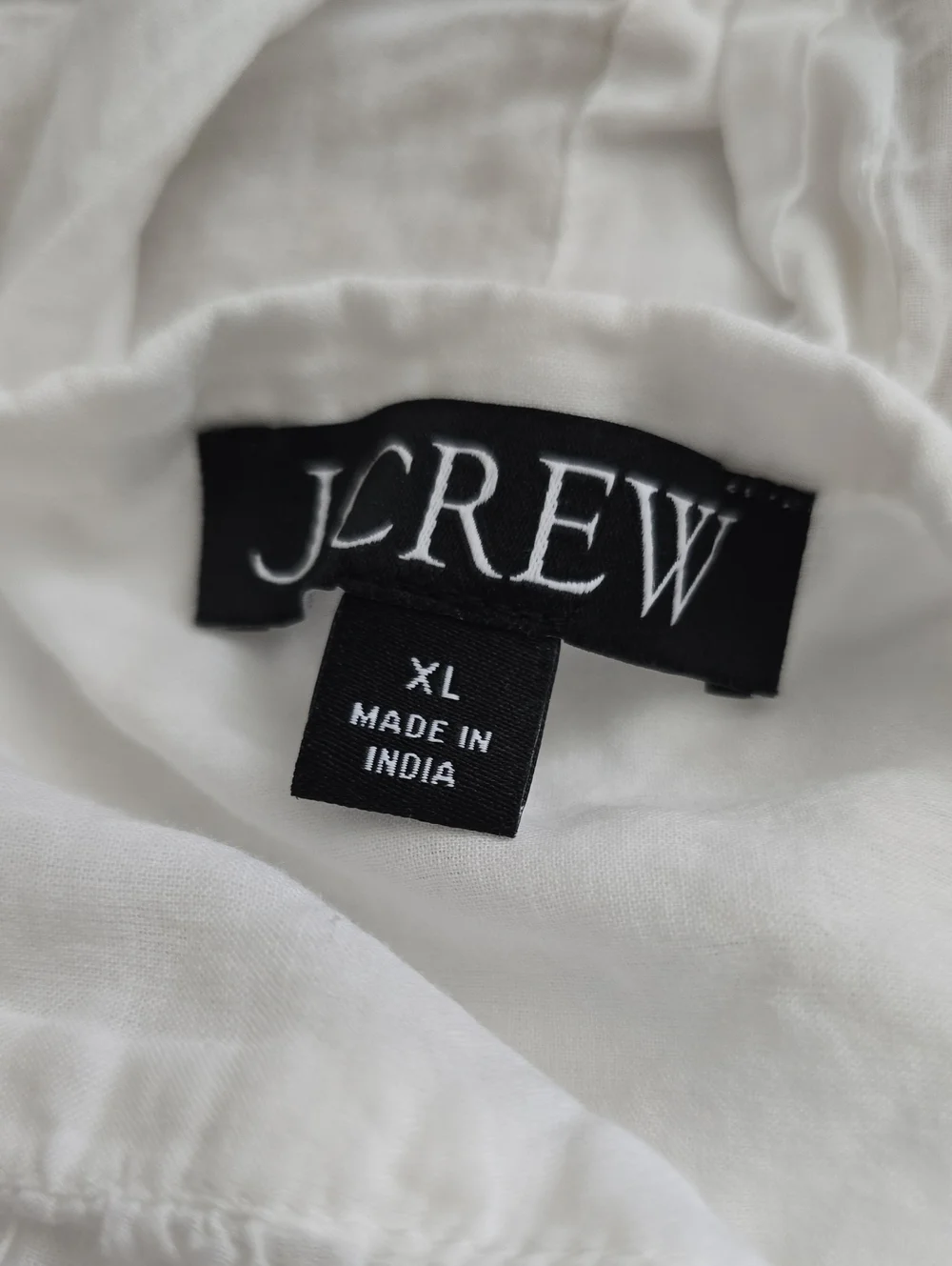 J. Crew Flutter-sleeve button-up shirt in cotton voile, White, Size XL